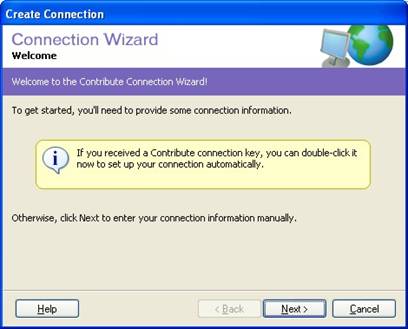 connection wizard